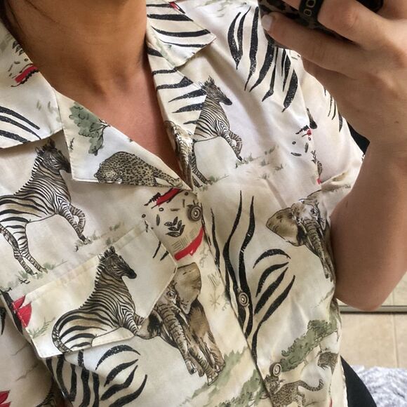 TAPESTRY retro safari button up​ - Picture 2 of 5